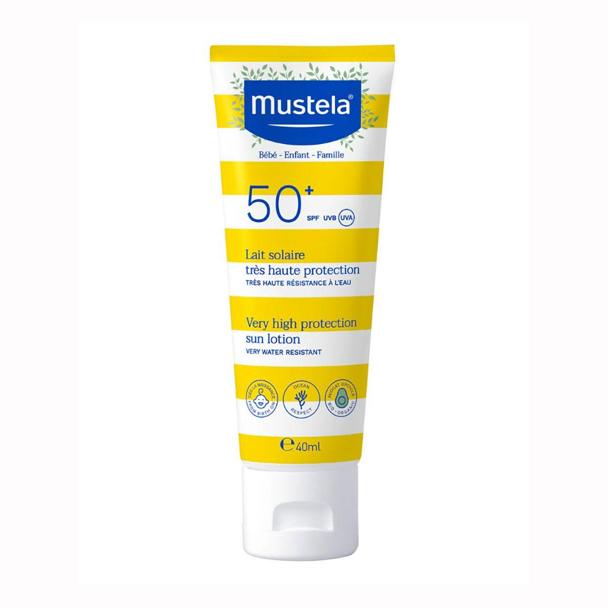 'Leche solar muy alta protección SPF 50+' de Mustela