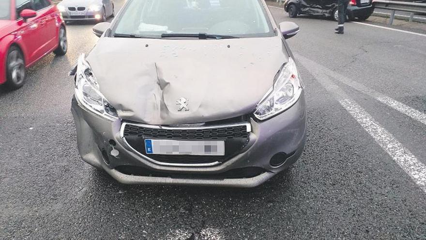 Cadena de choques en la A-55 entre Vigo y Porriño