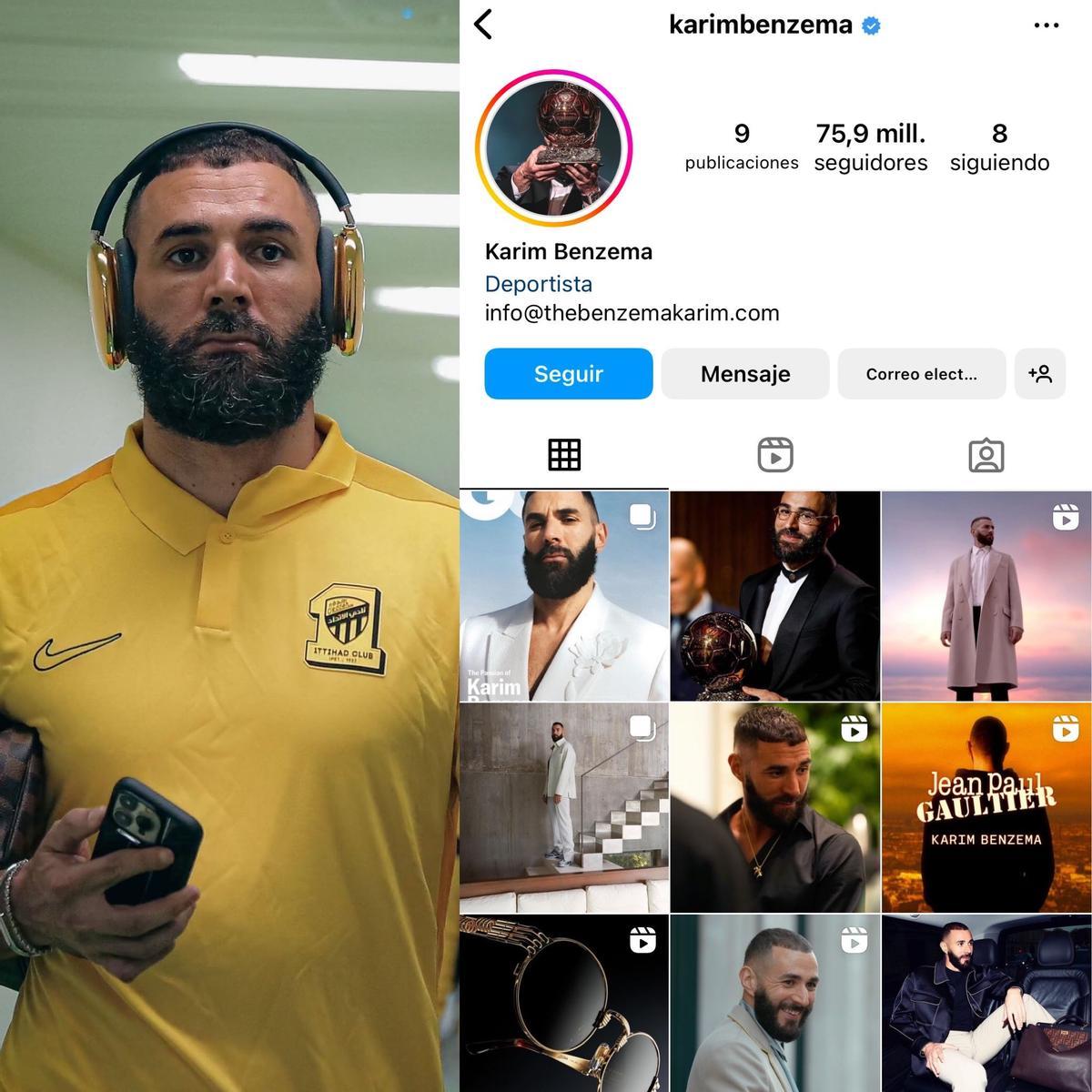 Benzema se desactiva varias publicaciones de Instagram