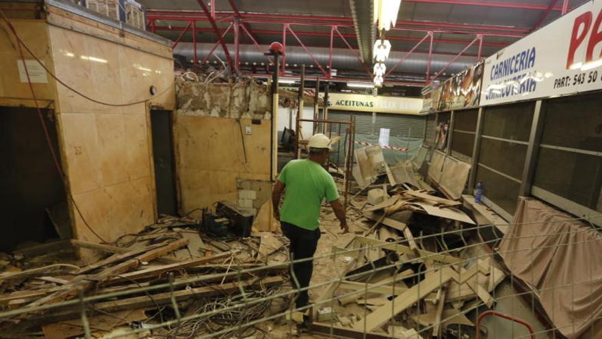 Las obras de reforma del Mercado Central.