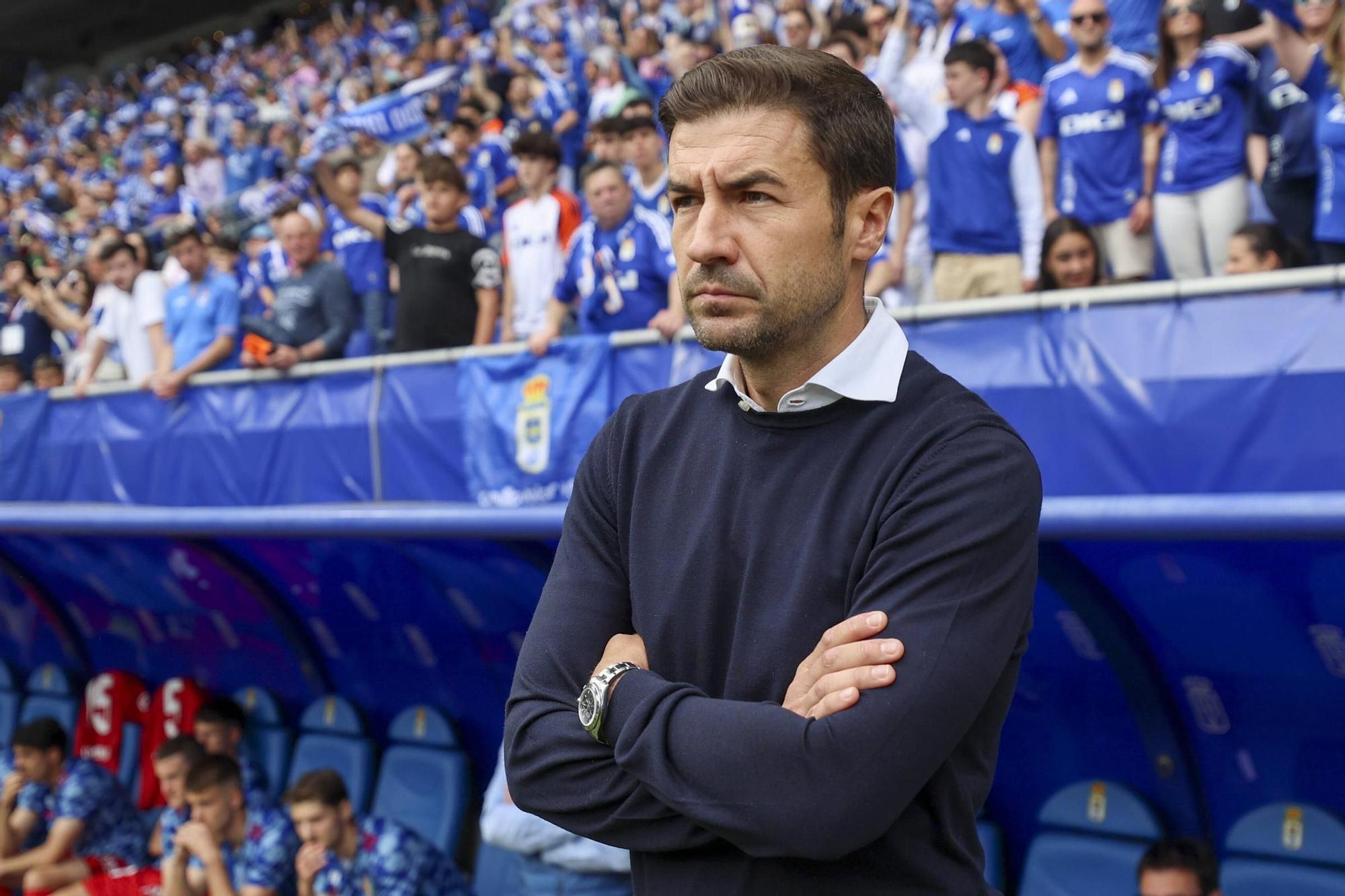 EN IMÁGENES: Ambientazo en la valiosa victoria del Oviedo contra el Zaragoza