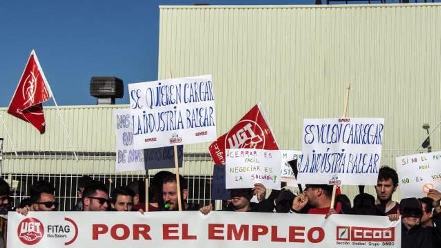 Protesta de trabajadores de Bimbo.