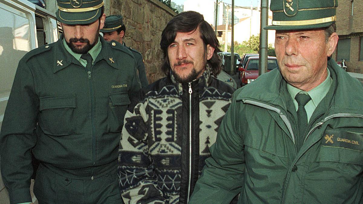 Jose Manuel Rodríguez Lamas tras su detención en febrero de 1997, con apenas 30 años