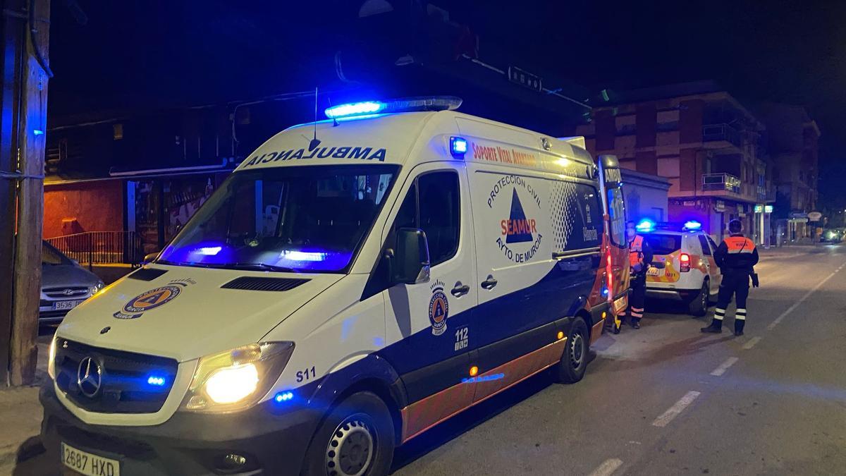 Ambulancia del servicio de Protección Civil del Ayuntamiento de Murcia.