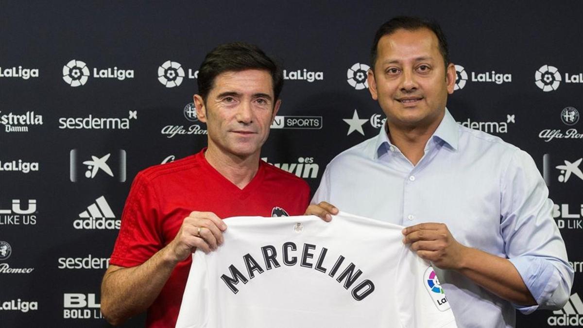 Marcelino (izquierda), renovó hasta 2020 hace escasos días