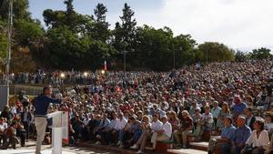 Pedro Sánchez participa en el primer acto de precampaña en Dos Hermanas (Sevilla)
