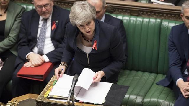 Theresa May, en la Cámara de los Comunes.