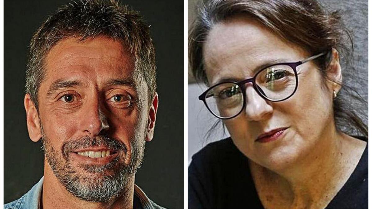 Los escritores Pablo Gutiérrez y Marta Sanz.