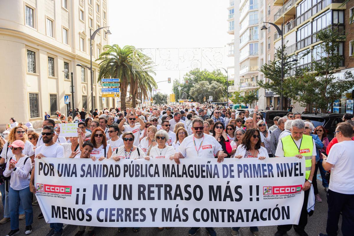 Manifestación por la sanidad pública en Málaga