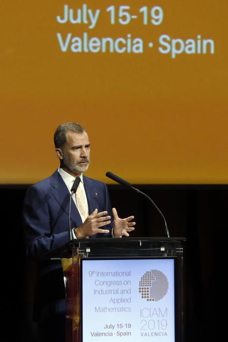 Instante de la inauguración en València del International Congress on Industrial and Applied Mathematics.