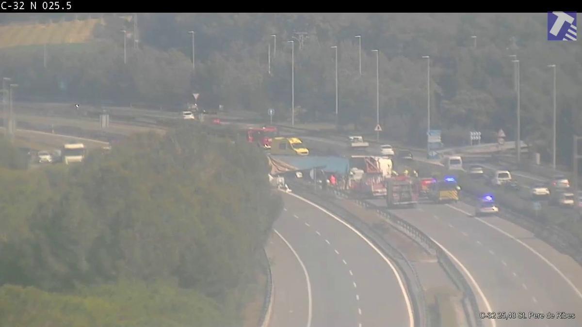 Accidente en la C 32