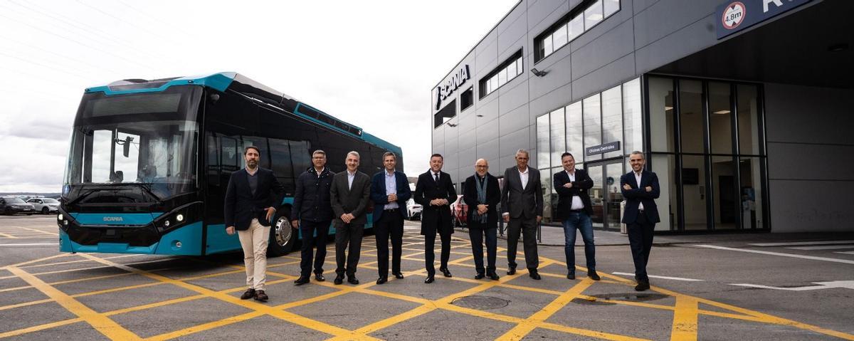 Presentación del autobús en Madrid.