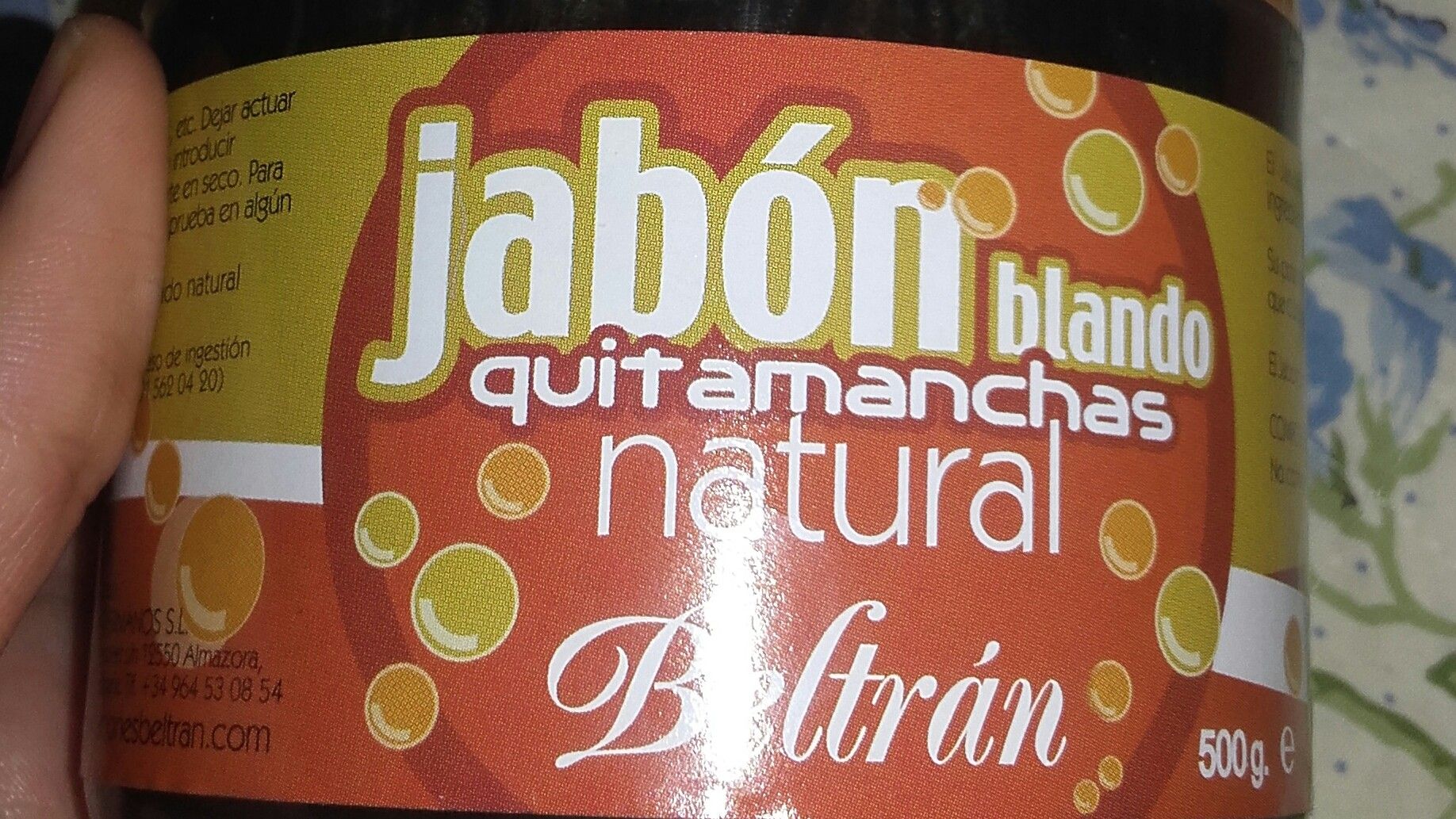 Jabón potásico, más conocido como jabón Beltrán