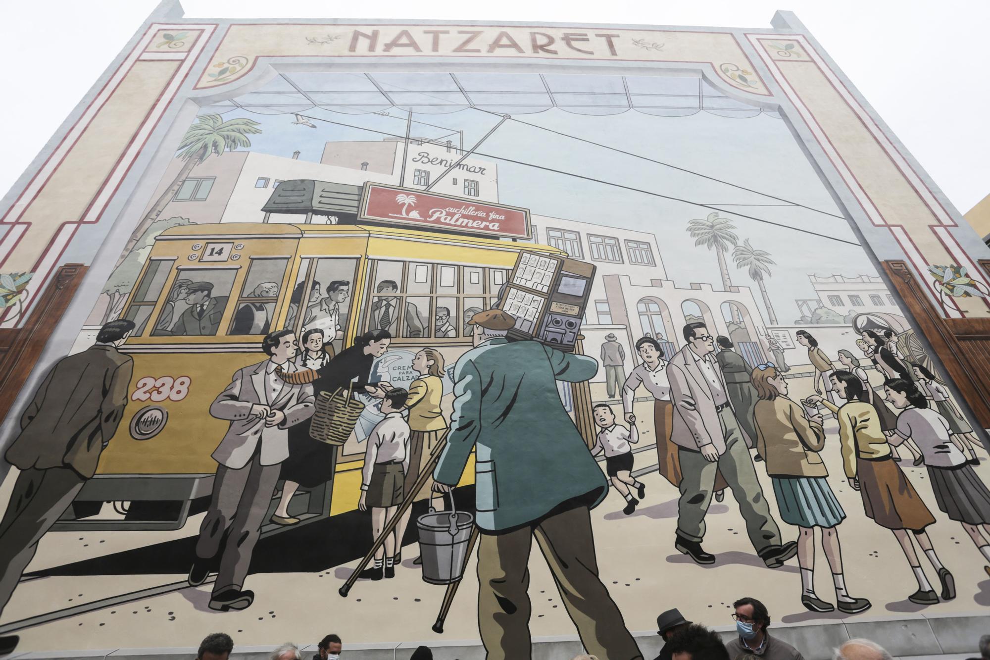 Así es el mural costumbrista de Paco Roca y Martín Forés en Natzaret