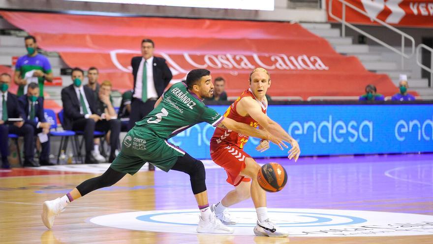 Conner Frankamp, el pasado sábado, en la victoria frente al Unicaja Málaga.