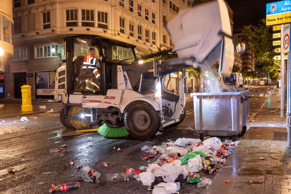 El centro de Alicante, tras el Carnaval