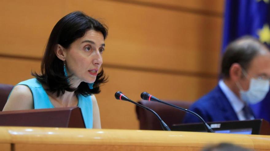 Pilar Llop, durante el pleno del Senado.