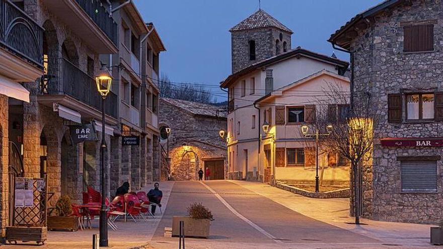 Enllumenat de color ambre a Saldes