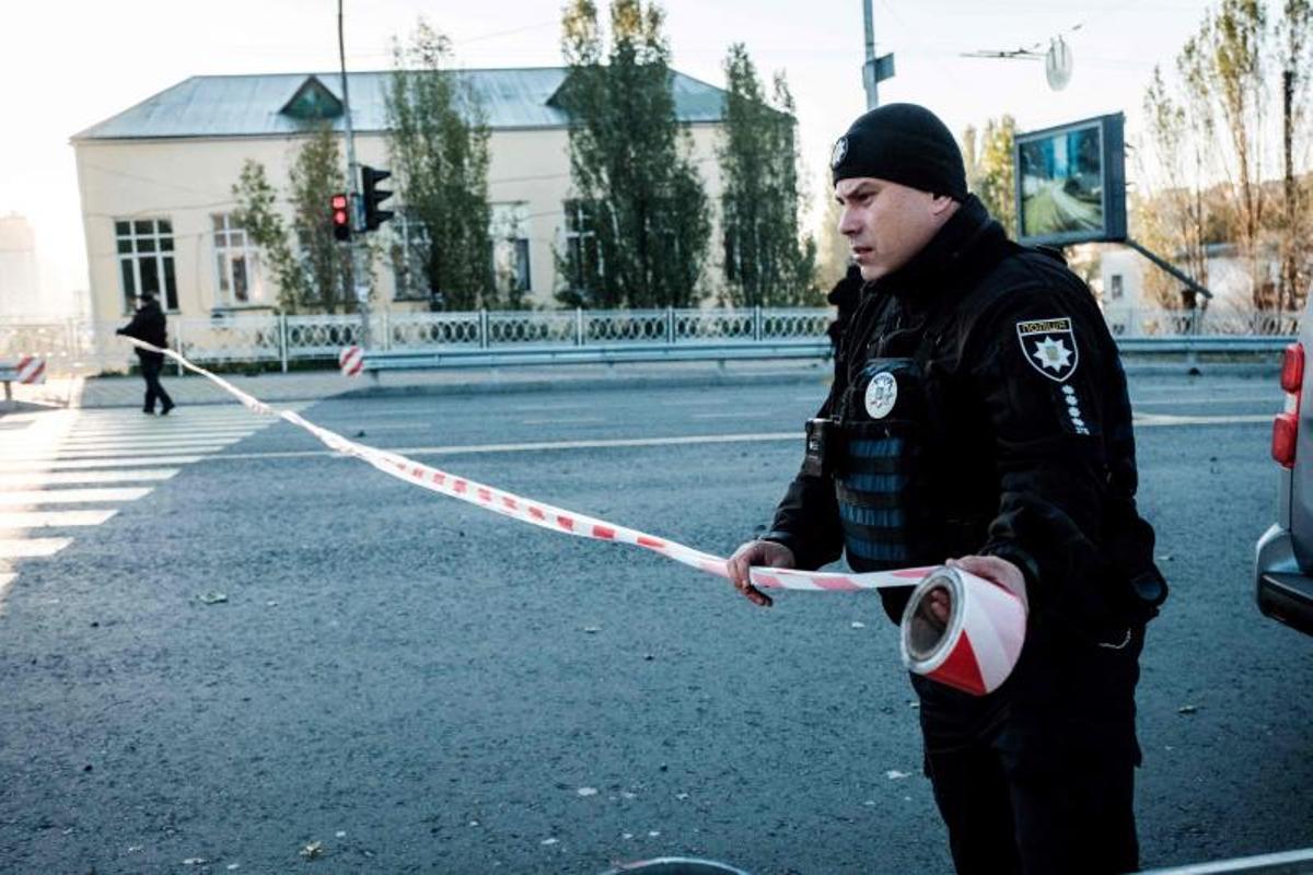 Ataque con drones rusos sobre la ciudad Kiev, Ucrania