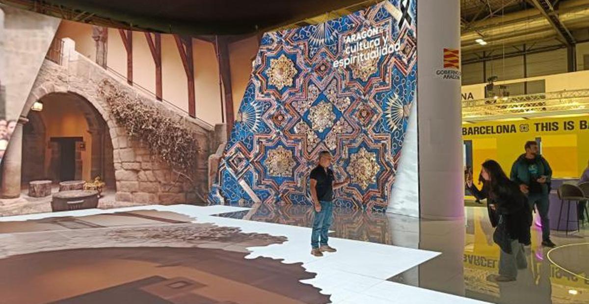 Espacio expositivo con el que Aragón dio a conocer su oferta en Fitur 2026.