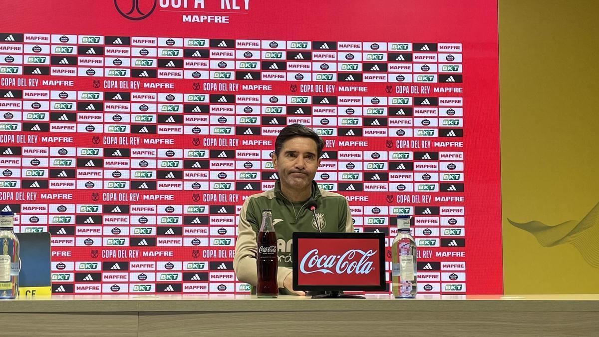 Marcelino García Toral, durante la rueda de prensa previa al partido de Copa entre el Antoniano y el Villarreal.