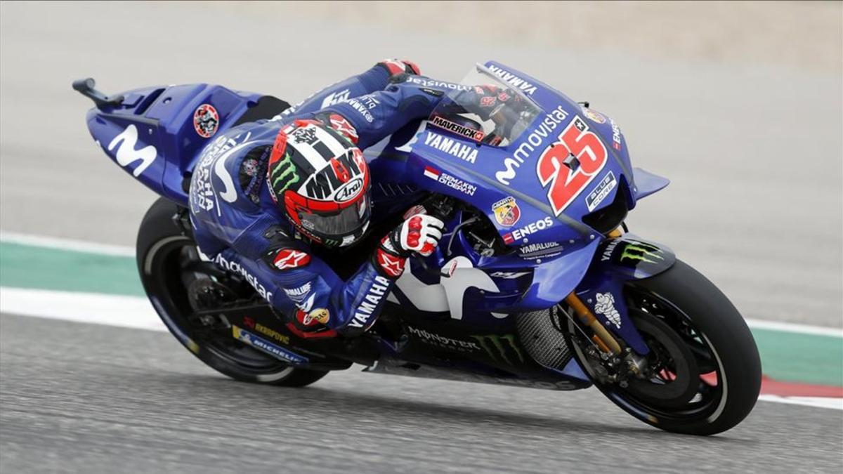 Viñales, contento con el trabajo en la Yamaha