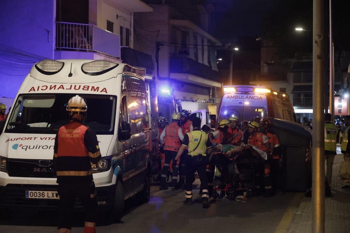 Derrumbe de un edificio en Playa de Palma
