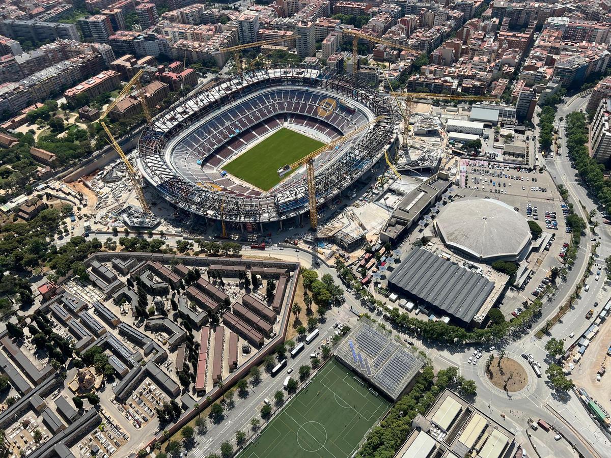 Así están las obras del Spotify Camp Nou a 23 de junio de 2025 Así están las obras del Spotify Camp Nou a 23 de junio de 2025