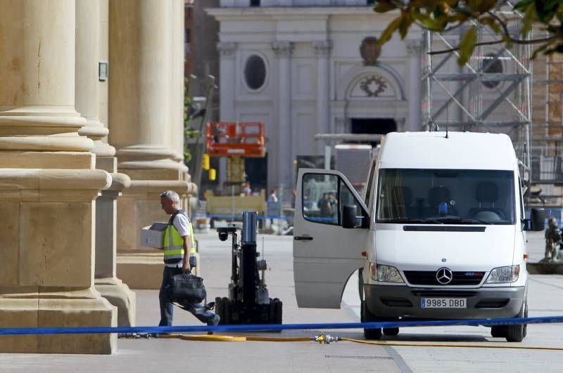 Fotogalería: Explosión en el interior de la basílica del Pilar