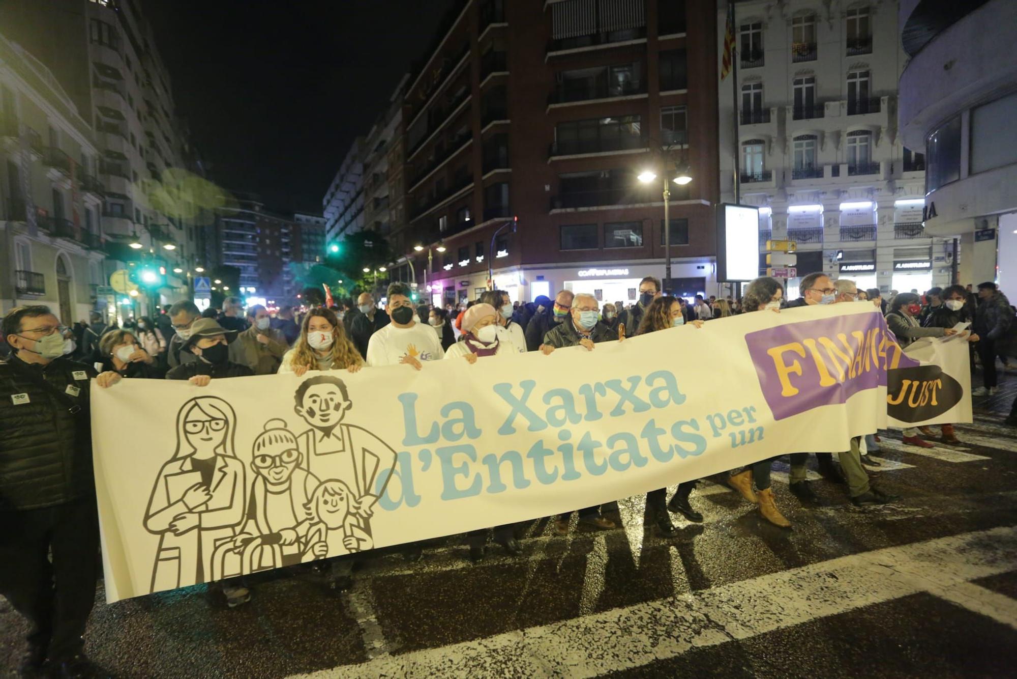 La manifestación en València por una financiación justa, en imágenes