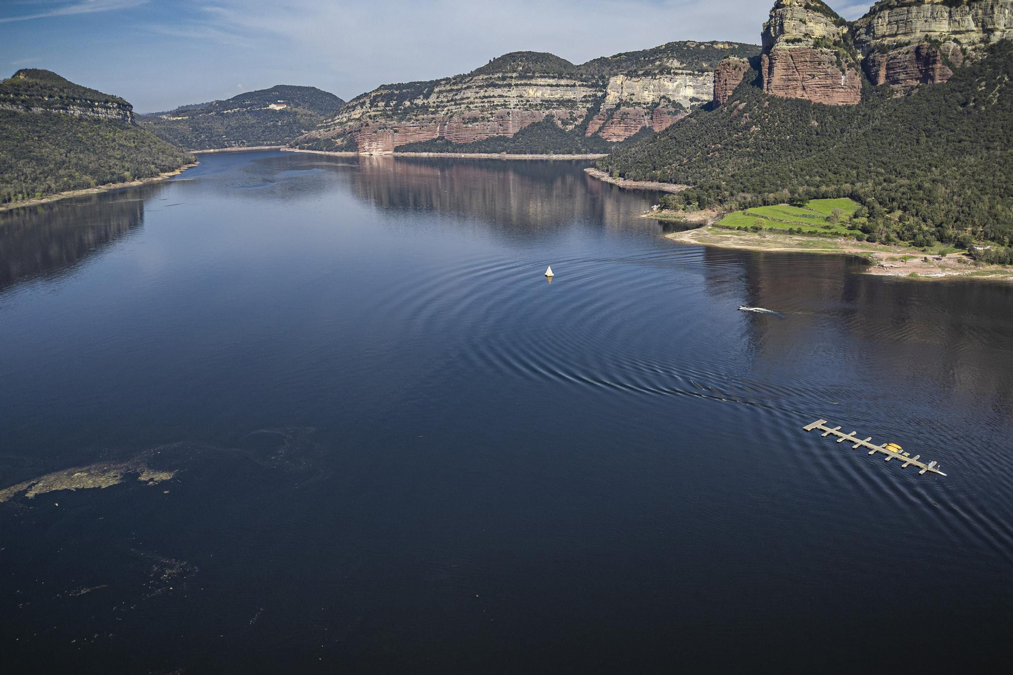 El canvi radical de Sau a vista de dron