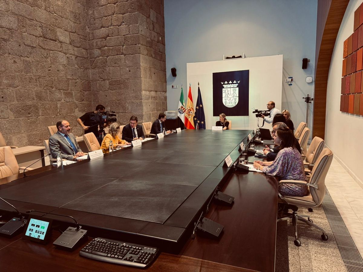 Un instante del Consejo de Gobierno de la Junta de Extremadura.