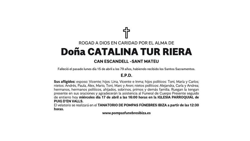 Esquela Catalina Tur Riera