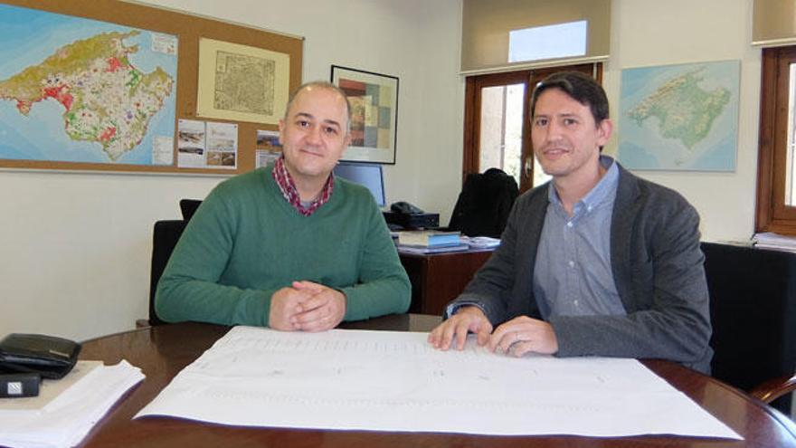 Joan Cifre y Antoni Salas durante la reunión.