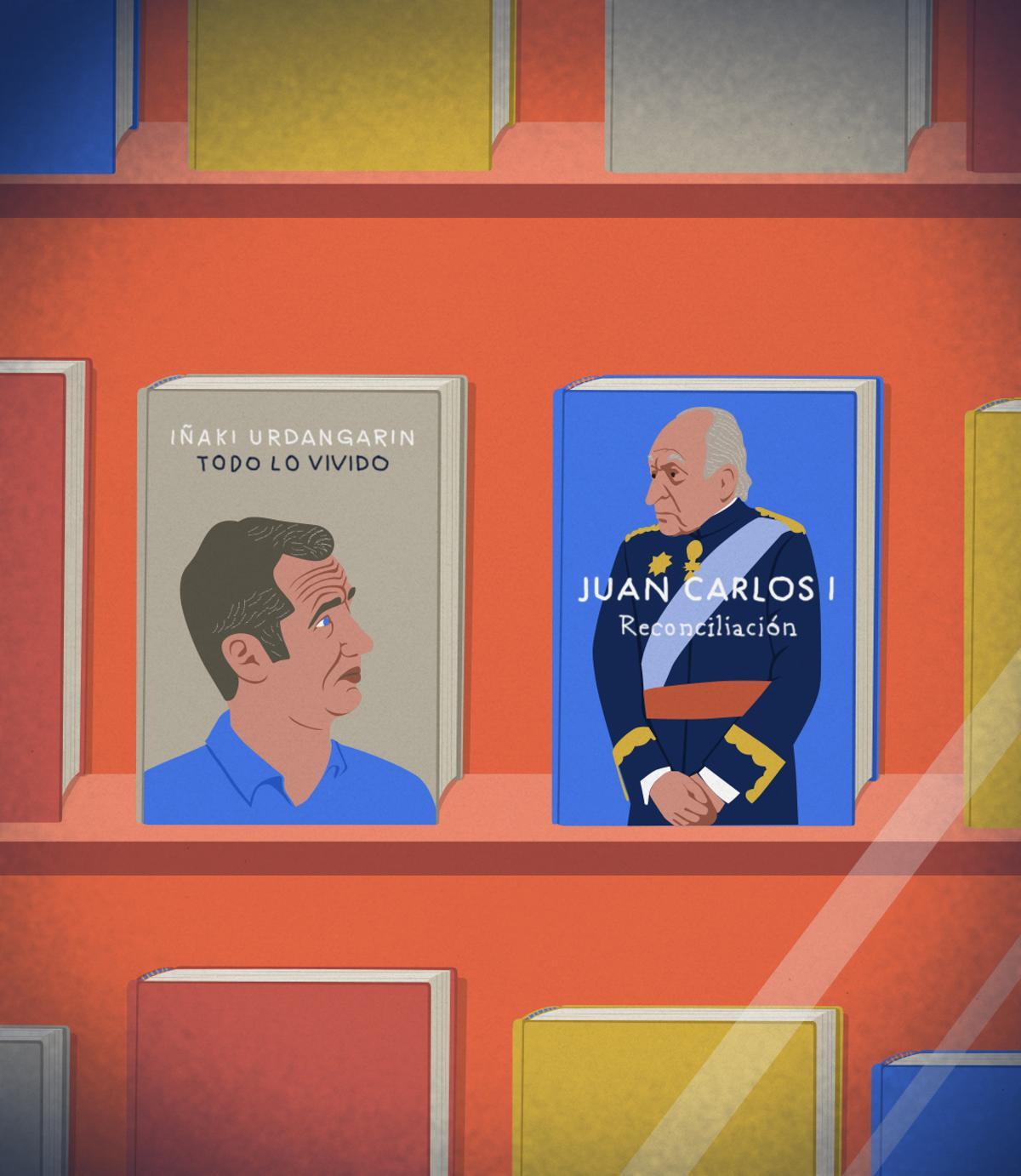 Iñaki Urdangarín y Juan Carlos I compiten en librerías.