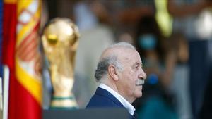 Del Bosque, en los actos conmemorativos del décimo aniversario del Mundial en la sede del CSD.