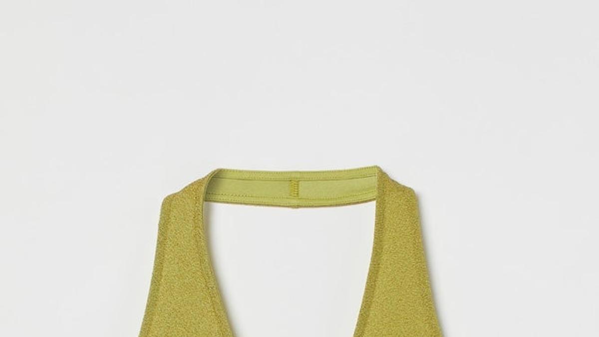 Top halter verde de H&amp;M