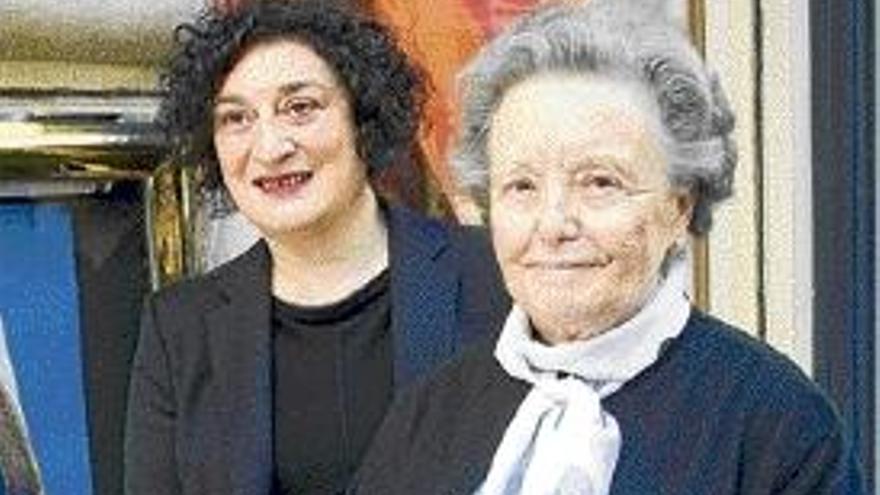 María Galiana y Berta Ojeda, ayer, en Valencia.