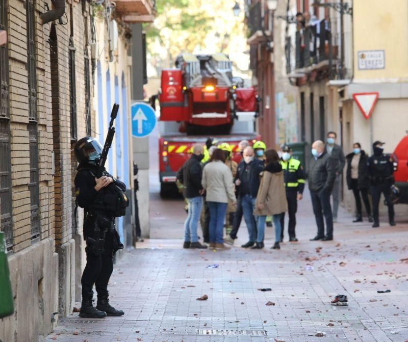 Tres okupas, detenidos en Pignatelli tras otra espectacular operación policial