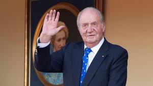 El rey emérito Juan Carlos I, en la plaza de toros de Aranjuez, en junio del 2019. 