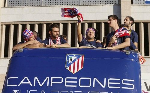 El Atlético celebra el título de Liga en Madrid