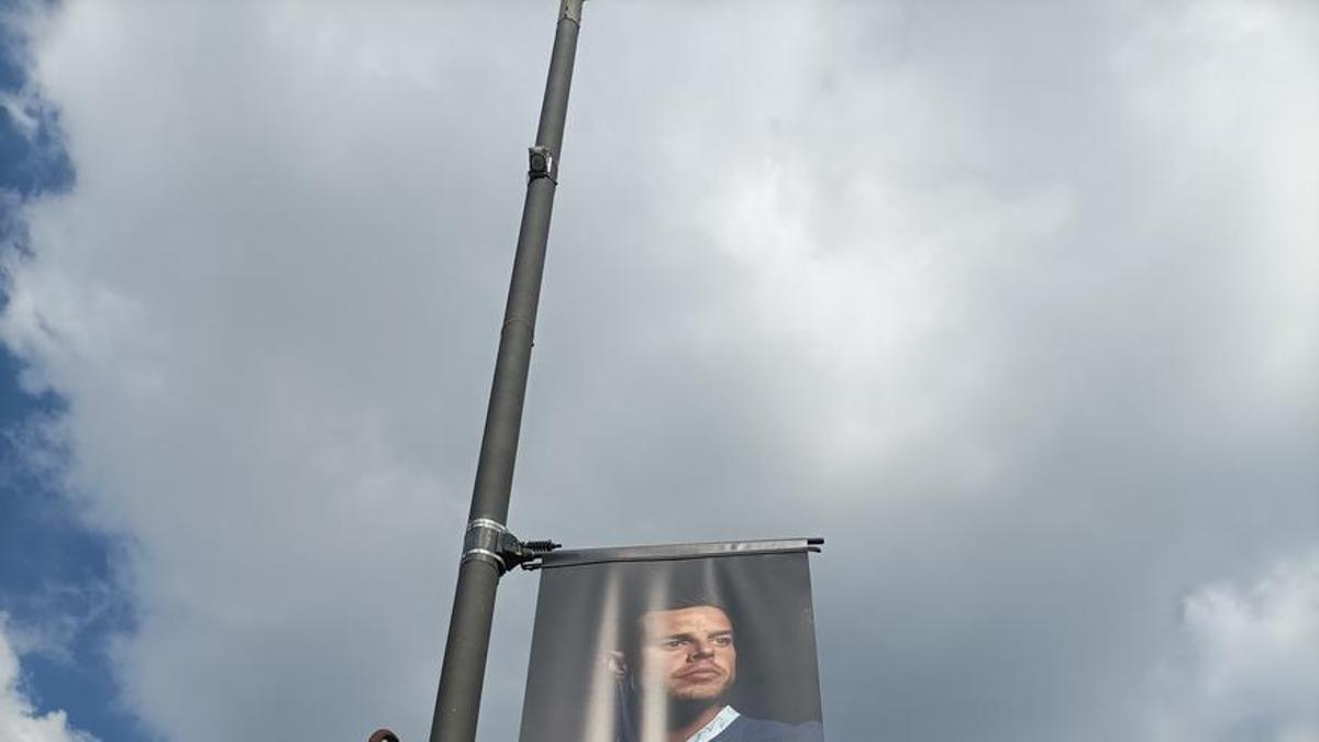 Un cartel de Azpilicueta en el barrio de Fulham, en Londres.
