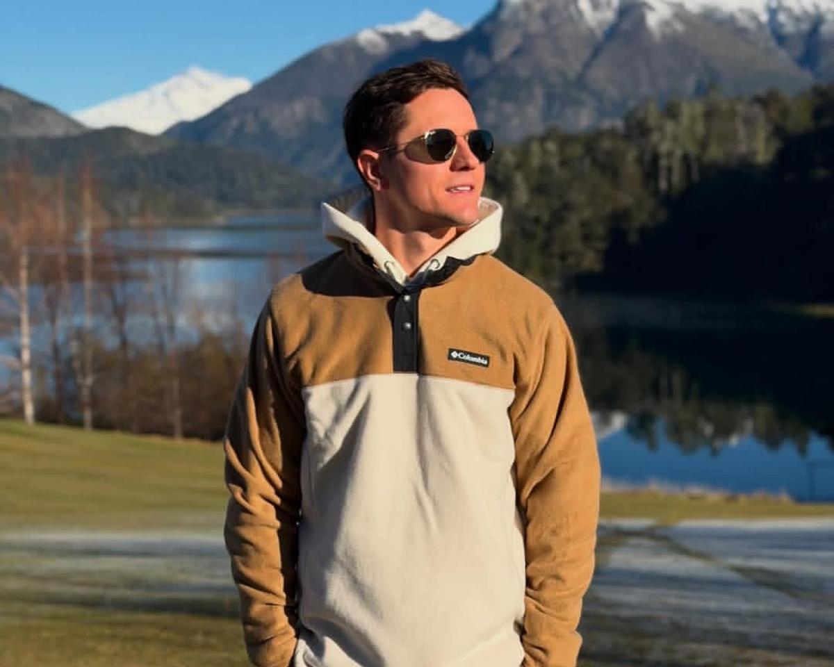 Ander, en su viaje familiar a la Patagonia tras acabar en Boca la primera parte de la temporada en Argentina.