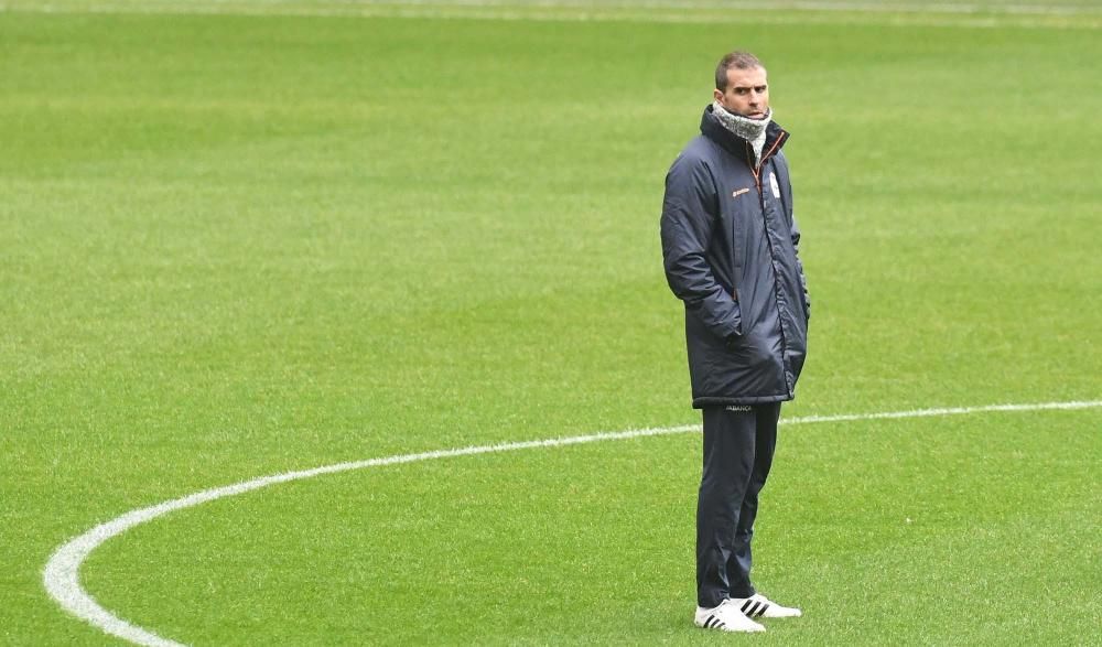 Entrenamiento en Riazor antes de Mendizorroza