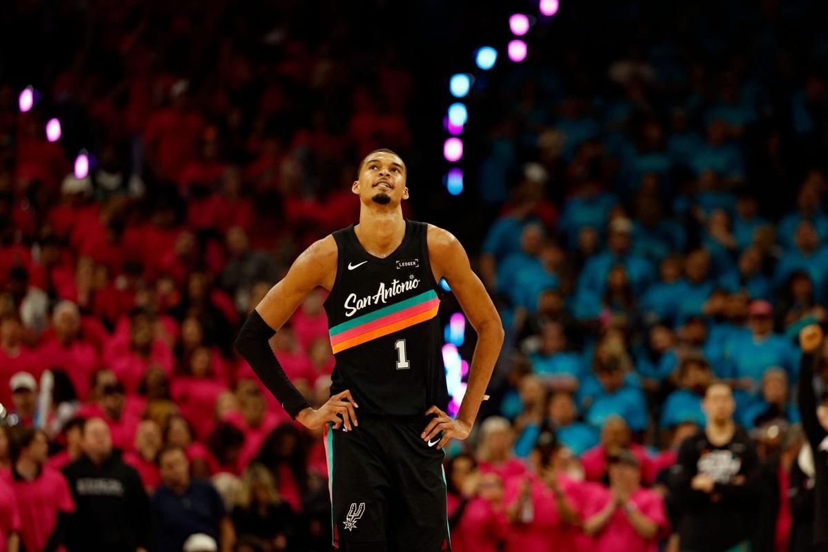 Victor Wembanyama durante el partido frente a Portland Trail Blazers.