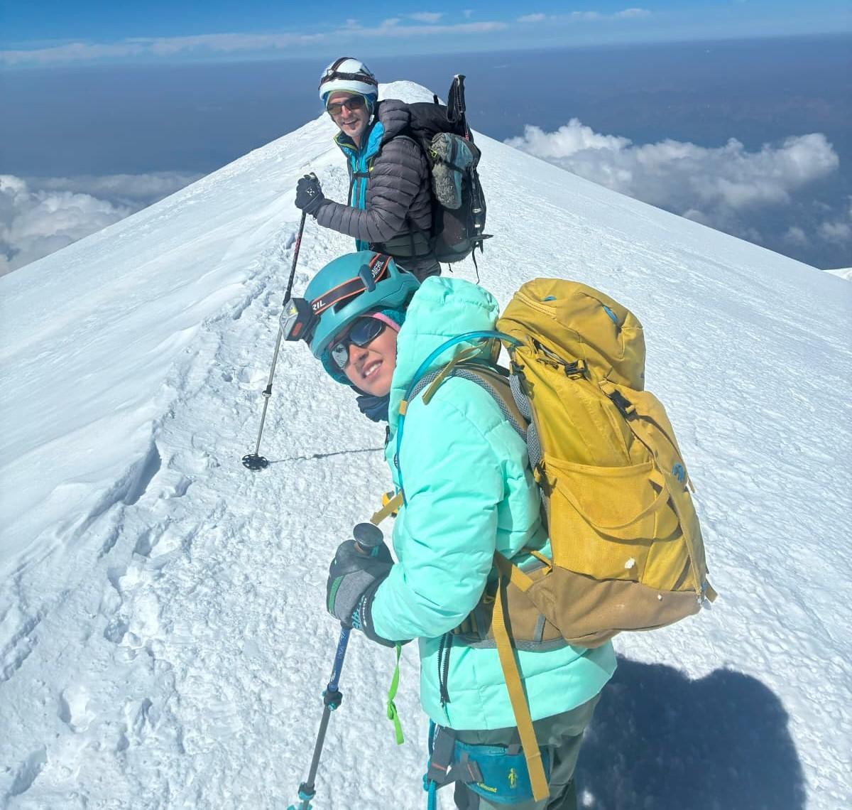 Un moment de l'ascensió al Montblanch