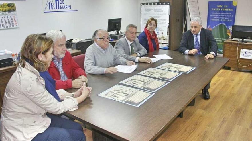 Presentación del acto, ayer, en la sede de Estrela de Marín. // Santos Álvarez