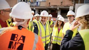 Jaume Collboni visita las obras del nuevo edificio del CAP Besòs