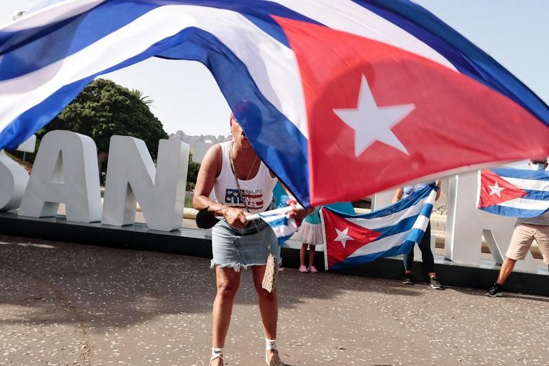 Manifestación por la libertad en Cuba