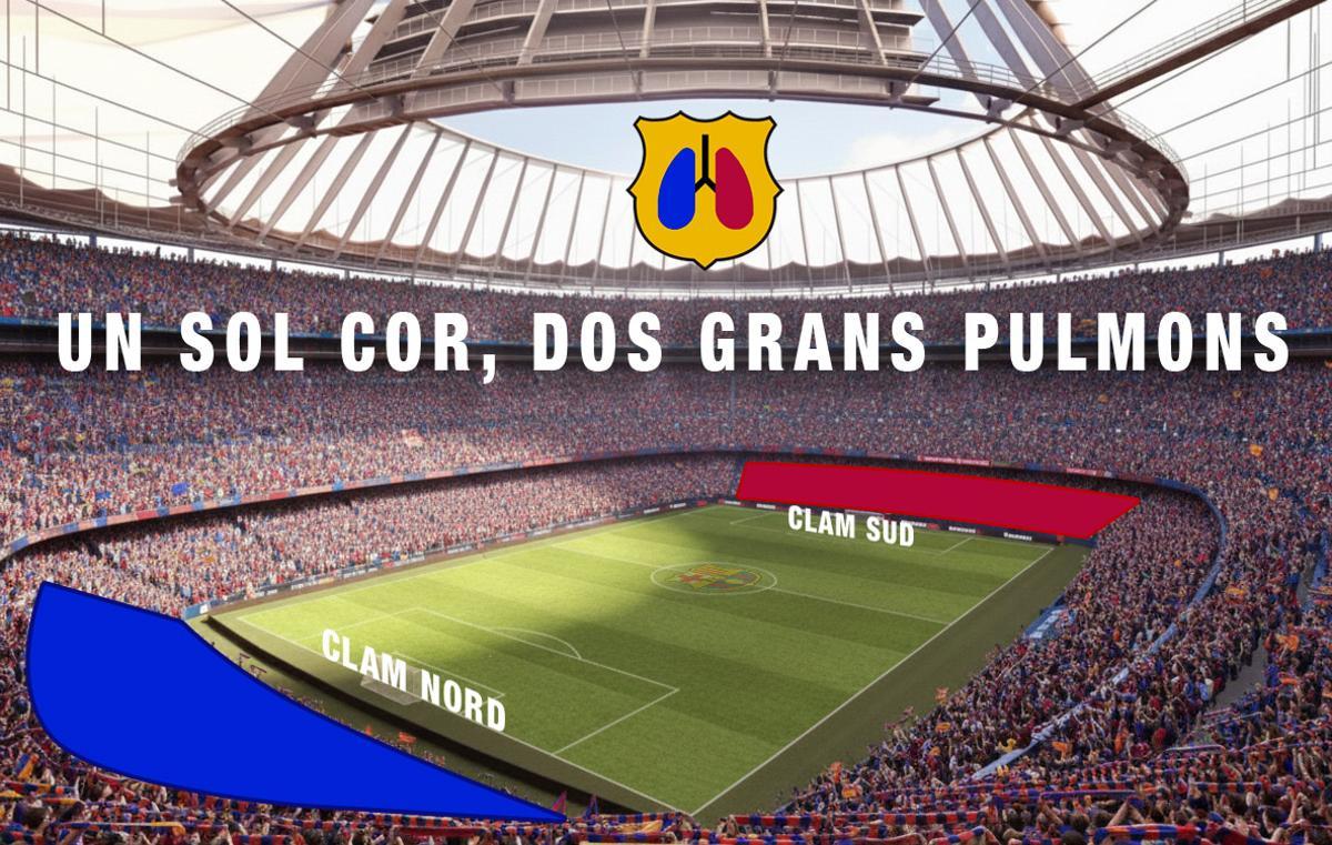 Así quedaría el Camp Nou con la nueva propuesta de animación
